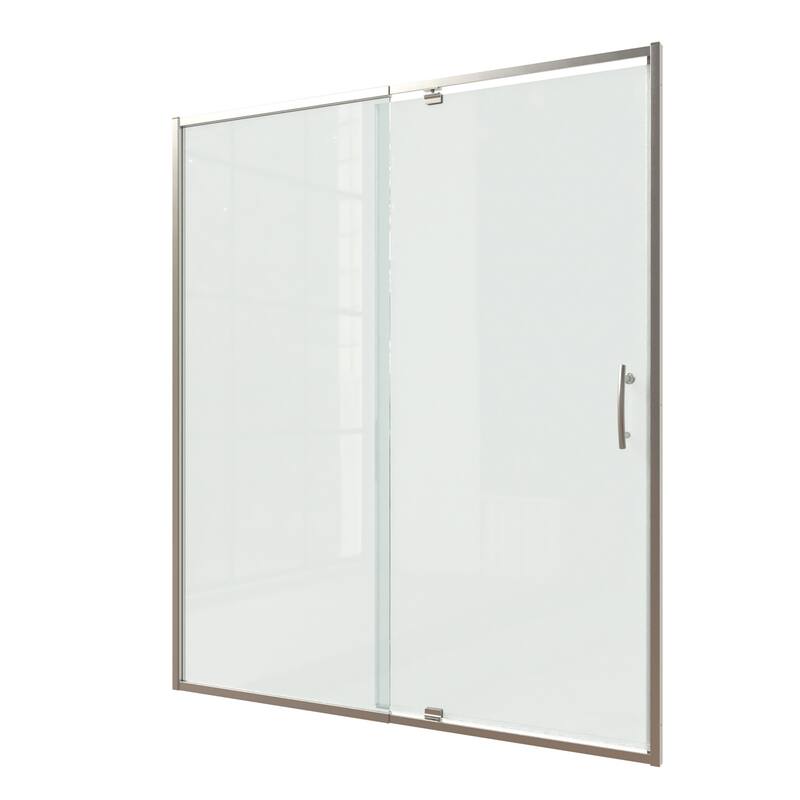 Modland 42''/48''/54''/60''W x 71''H Frameless Pivot Swing Shower Door Enclosure with 1/4" SGCC Tempered Glass Door