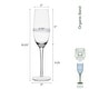 preview thumbnail 3 of 2, Fitz and Floyd Set of 4 Organic Band Flute Glasses, 8 Oz - 8-oz