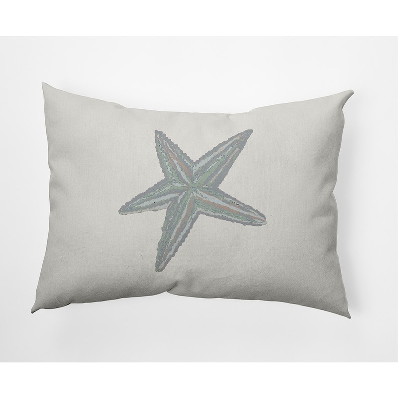 Starfish Nautical Decorative Indoor Pillow - Pretty Grey - 14" x 20"