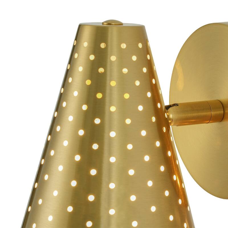 Contemporary Gleaming Single Iron Cone Vanity Bathroom Wall Lamp