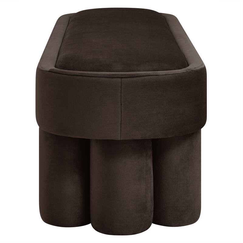 Mossi Oval Performance Velvet Accent Bench