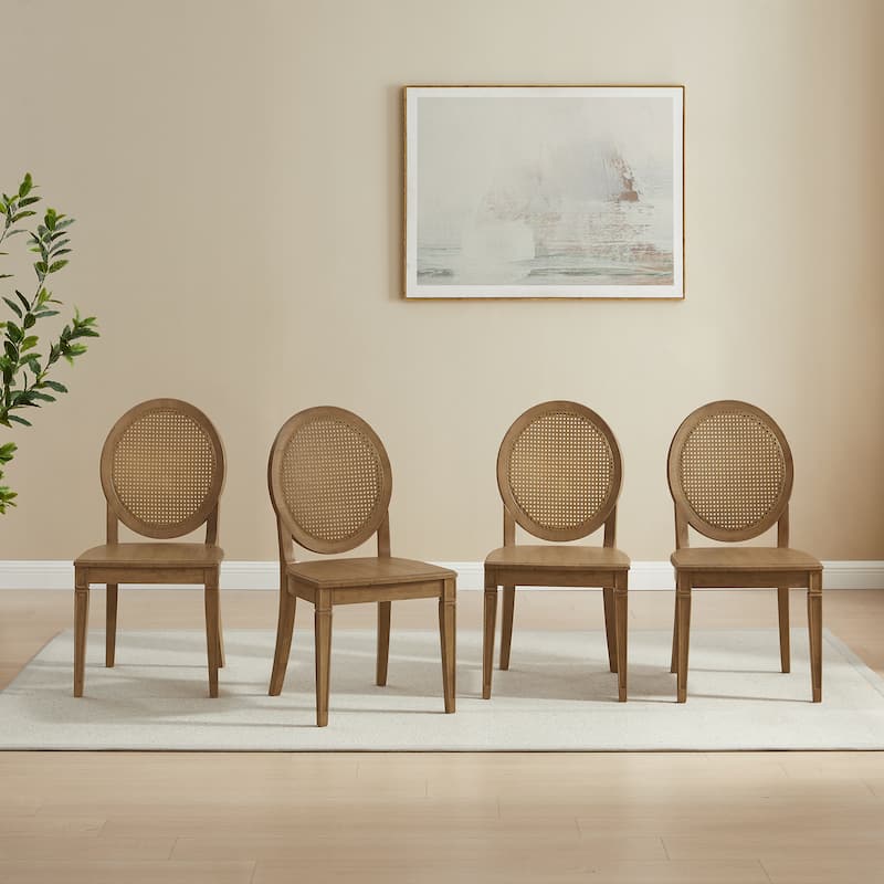 Crosley Katia 4-Piece Cane-Back Dining Chair Set