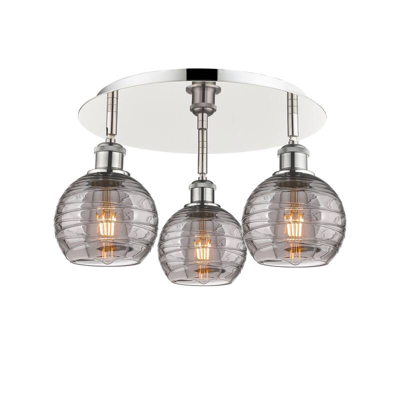 Innovations Lighting 516-3C 9 18 Athens Deco Swirl Semi-Flush Athens