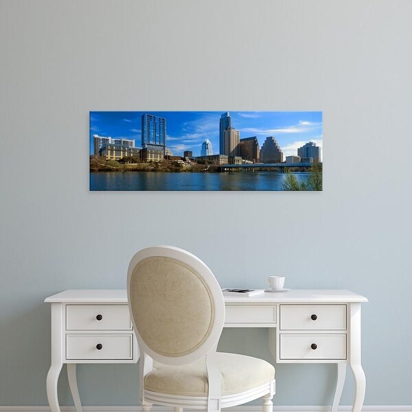 Easy Art Prints Panoramic Images's 'Skyscrapers at the waterfront, Lady Bird Lake, Austin, Texas, USA' Canvas Art