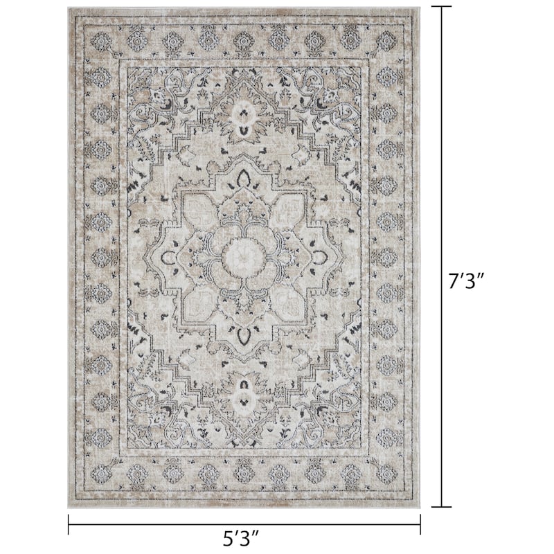Loomaknoti Kehleigh Avalie Cream Area Rug