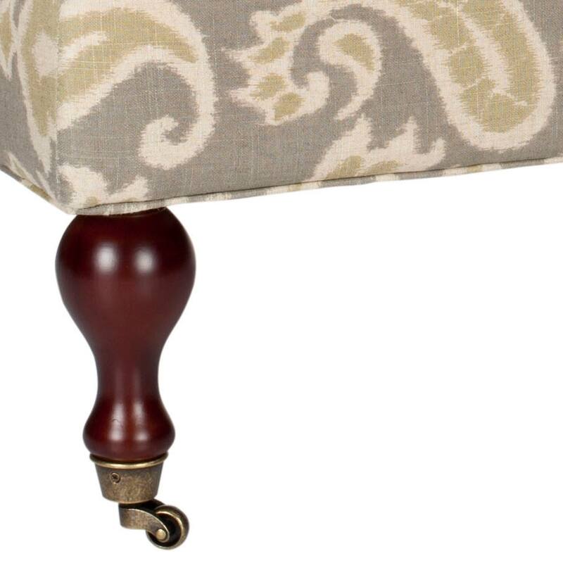 SAFAVIEH Tari Pillowtop Grey/ Sage Bench - 0 - 52" W x 21" D x 19" H - 52Wx21Dx19H