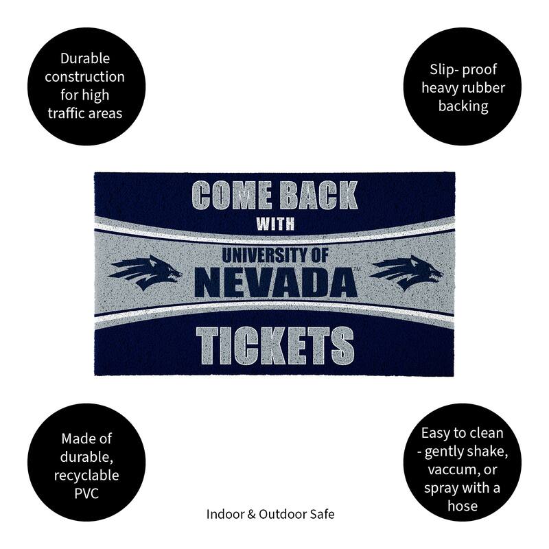 Seattle Kraken 28 in. x 16 in. PVC "Come Back With Tickets" Trapper Door Mat