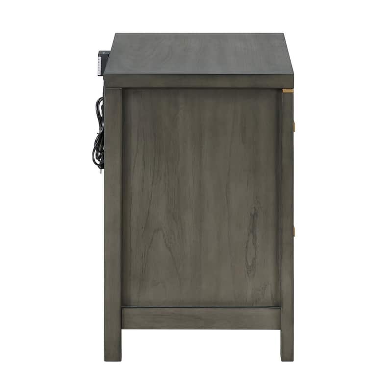 Herndon 2-drawer Grey Nightstand