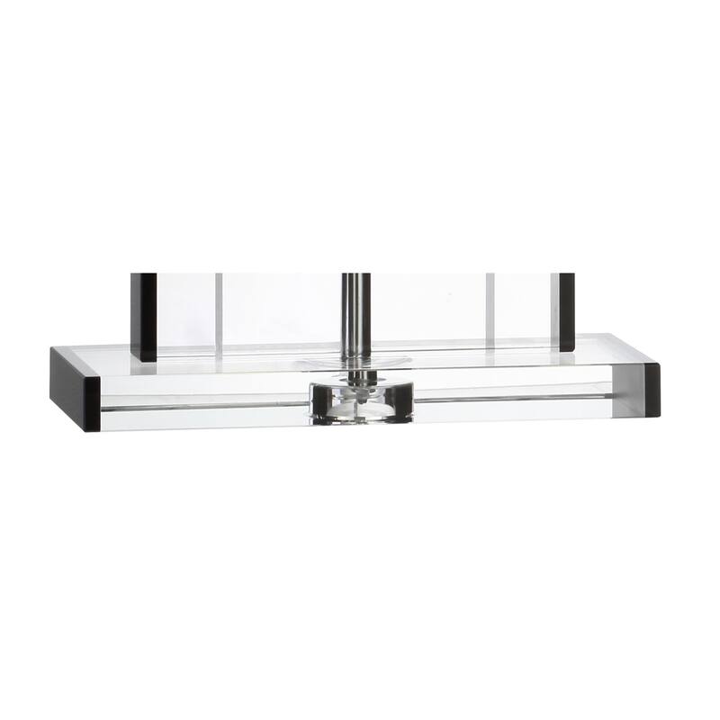 Day 26" Crystal LED Table Lamp, Clear/Black by JONATHAN Y