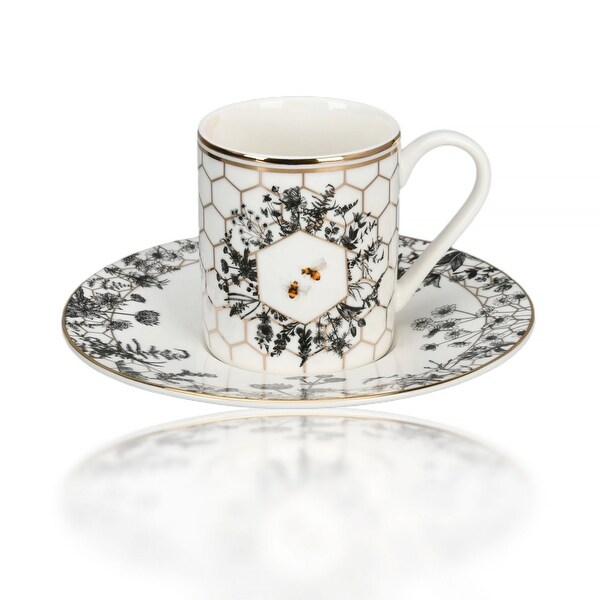 STP Goods Honeycomb Porcelain Turkish Coffee Espresso Cup