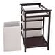 preview thumbnail 8 of 8, Costway Espresso Infant Baby Changing Table w/3 Basket Hamper Diaper Storage Nursery - Coffee