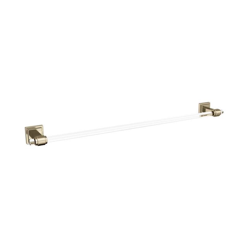 Amerock Glacio Contemporary Towel Bar - 24" - Clear/Golden Champagne