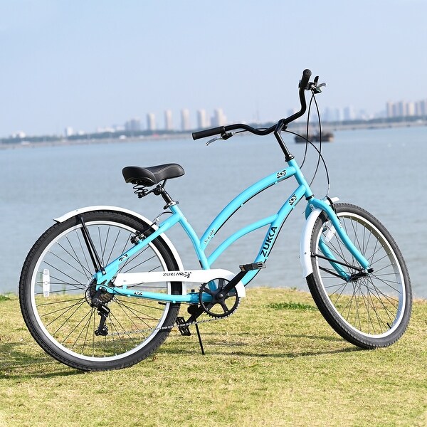 Women's Cruiser Bike with Shimano 7-Speed and Low Swooping