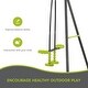 preview thumbnail 4 of 4, Outdoor Playground Three Seat Children Metal Swing Set for Age 3 Up