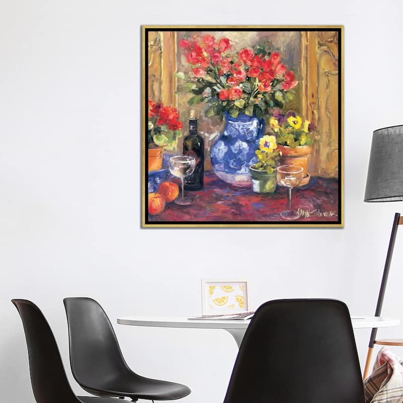 iCanvas "Red Flowers" by Allayn Stevens Framed Canvas Print