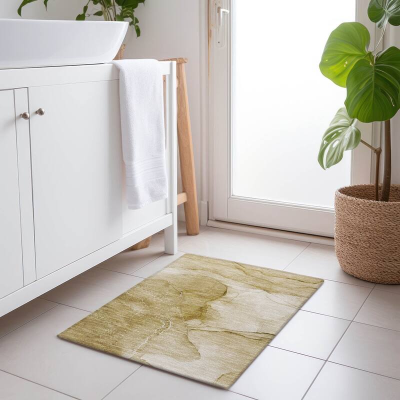 Elfi Artistic Abstract Weather Resistant Timeless Fusion Outdoor Rug