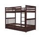 preview thumbnail 7 of 16, Twin-over-Twin Classic Wooden Bunk Bed with Storage