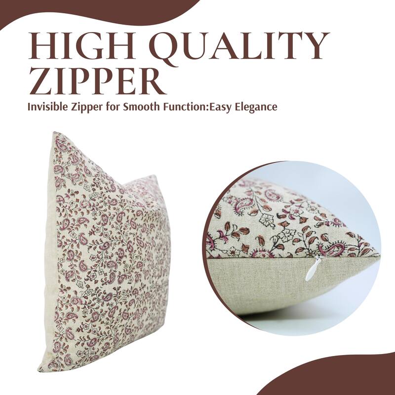 Fabdivine 14X14Inch Paisley Pink Pillow Cover Dining Room, Kerijaal