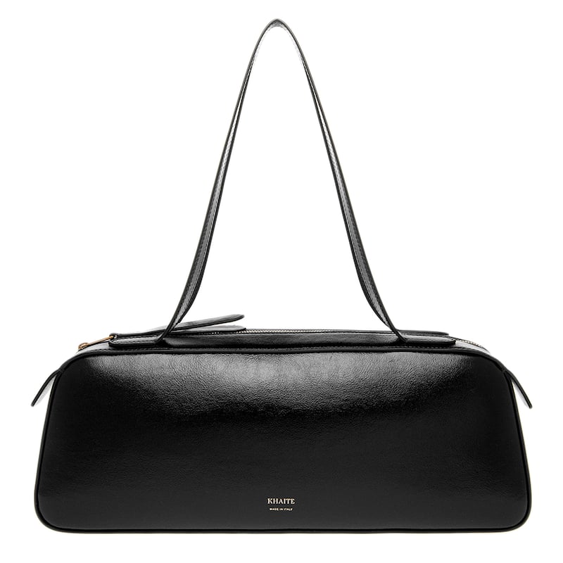 Khaite Simona Shoulder Bag in Crackle Patent Leather