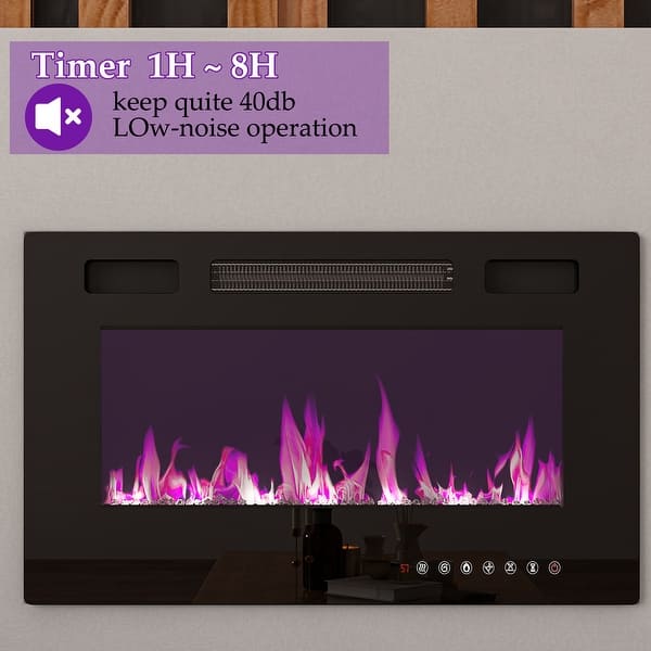 slide 2 of 9, Electric Fireplace TV Stand Entertainment Center Remote Control Electric Fireplace Only