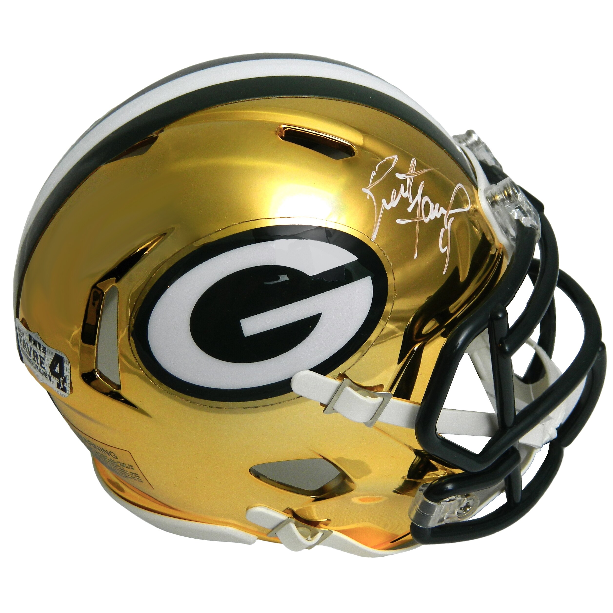 Shop Brett Favre Green Bay Packers Chrome Riddell Mini Helmet