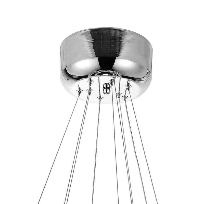 Ring LED Chandelier With Chrome Finish - Stainless Steel