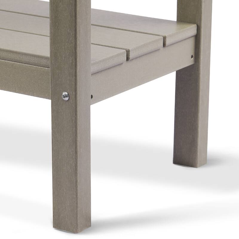 Laguna Hdpe All Weather Outdoor Patio Two Shelf Table