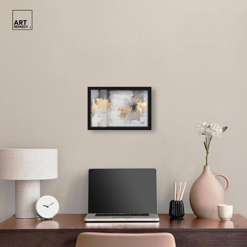 Gilded Gray I Shadowbox by Art Remedy