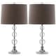 preview thumbnail 6 of 8, SAFAVIEH Lighting 27-inch Keeva Clear Crystal Table Lamp (Set of 2). - 14"W x 14"D x 26"H