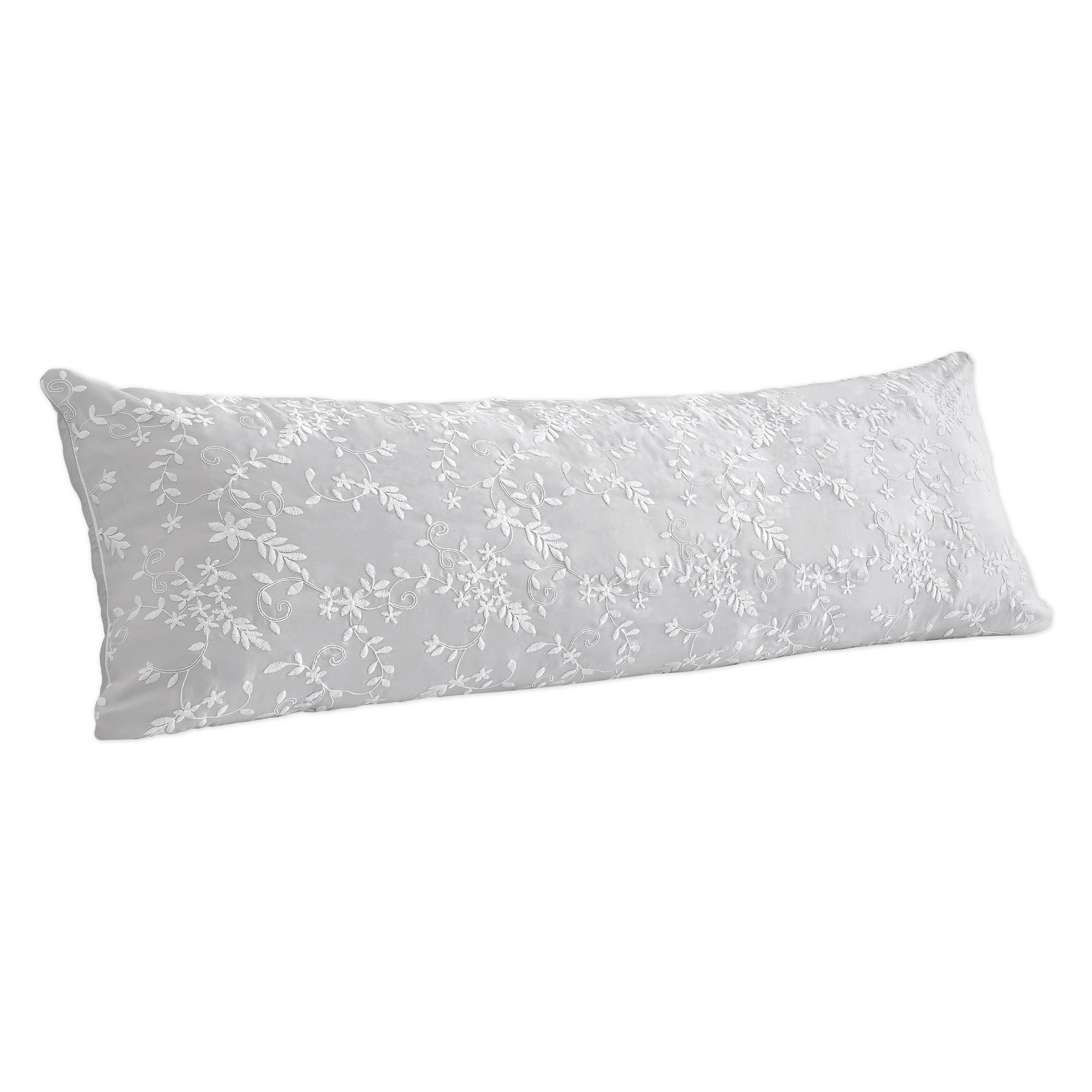 Grey Floral Vintage Lace Body Pillow Case Pillow Not Included Gray Luxurious Elegant Princess Boho Shabby Chic Luxury Flower Bed Bath Beyond 32222514
