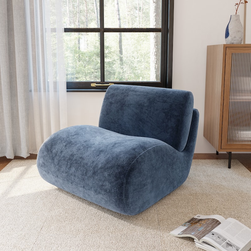 DREAMSIDEA Low Back Upholstered Swivel Accent Chair