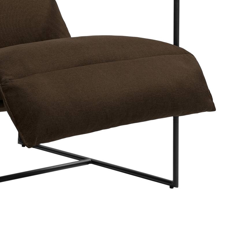 Fabric Accent Chair Metal Framed Sling Armchair Set of 2