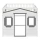 preview thumbnail 11 of 13, Full Size House Loft Bed With Build-in Ladder, White