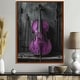 preview thumbnail 9 of 12, Designart "Purple Black Cello Music Instrument" Music Framed Wall Art - Traditional Wall Decor Art Purple Wall Art Print 12 in. W x 20 in. H - Brown