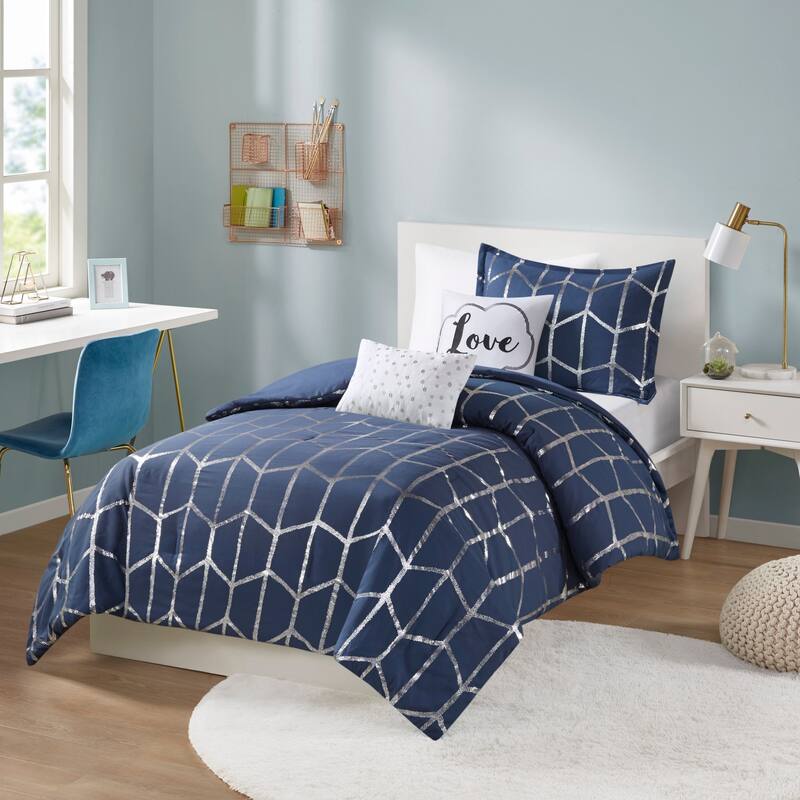 Intelligent Design Khloe 5-pc. Metallic Printed Comforter Set