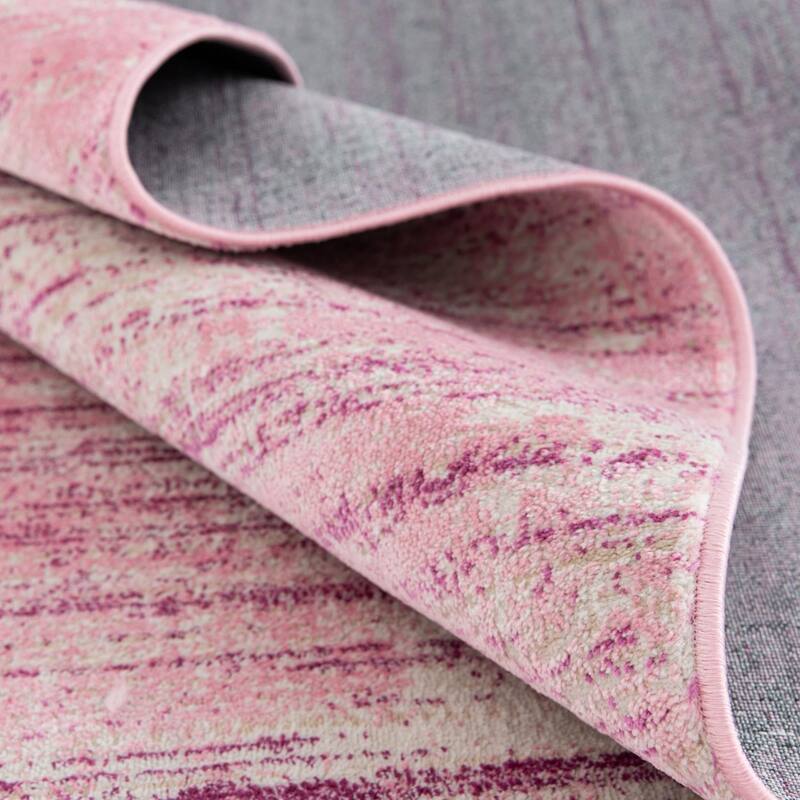 Solid/Striped Richye Collection Area Rug