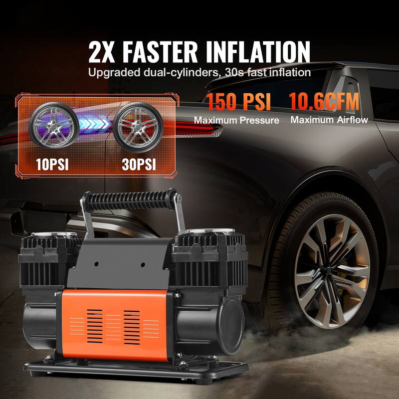 Air Compressor with Digital Pressure Gauge Tire Inflator for Trucks Car SUV