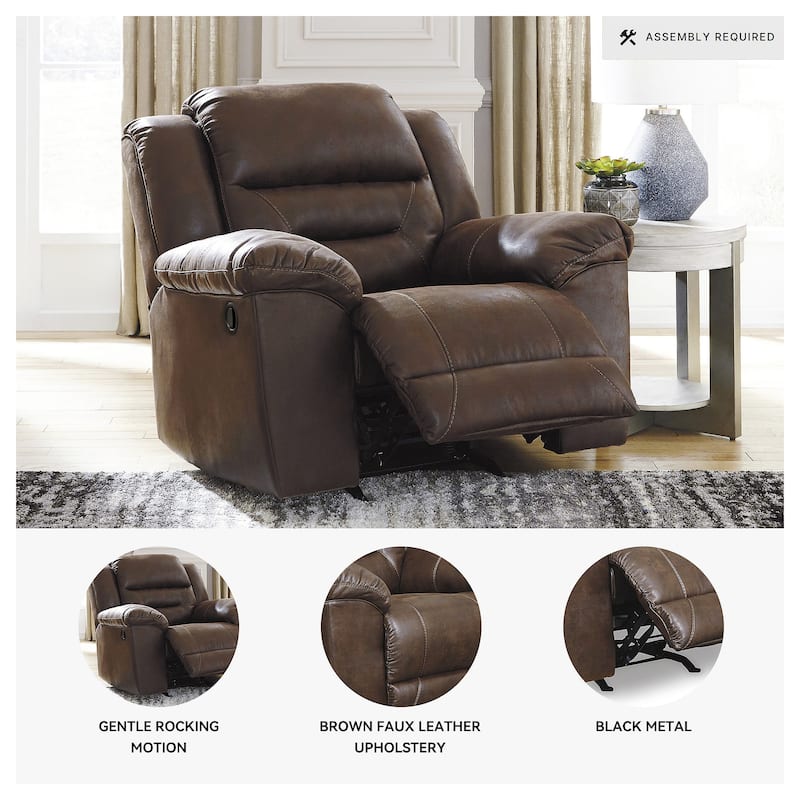 Stoneland Contemporary Rocker Recliner Chocolate