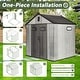 preview thumbnail 19 of 34, Domi Outdoor Resin Storage Shed, Waterproof Plastic Garden Shed with Lockable Door, Windows & Vents, Outside Tool Storage Shed