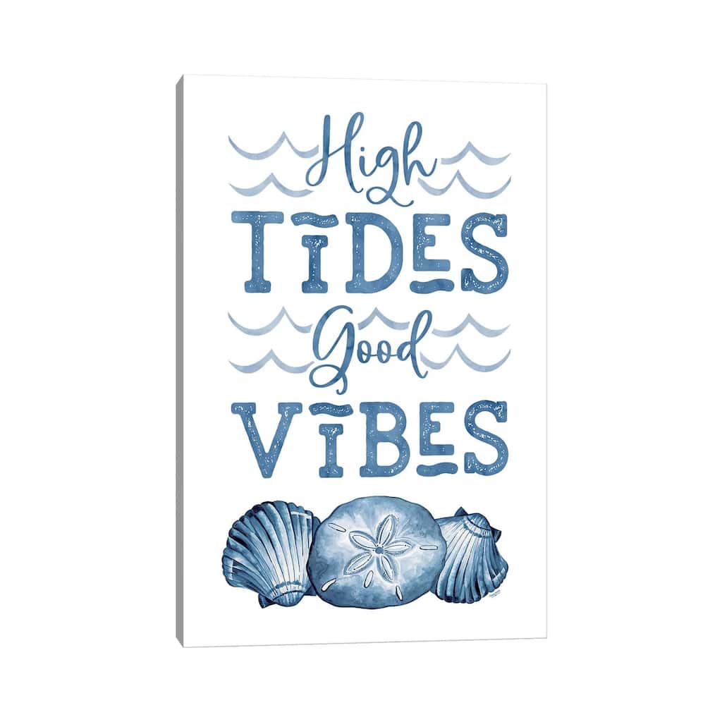 iCanvas "Deep Blue Sea X On White" by Tara Reed Canvas Print