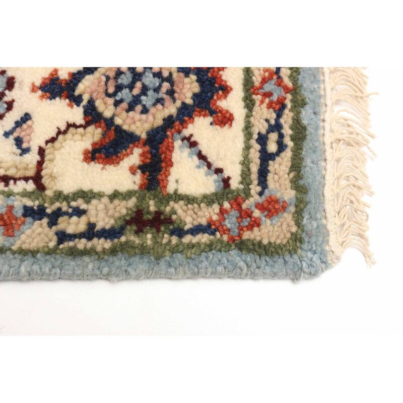 ECARPETGALLERY Hand-knotted Serapi Heritage Light Blue Wool Rug - 4'0 x 5'11