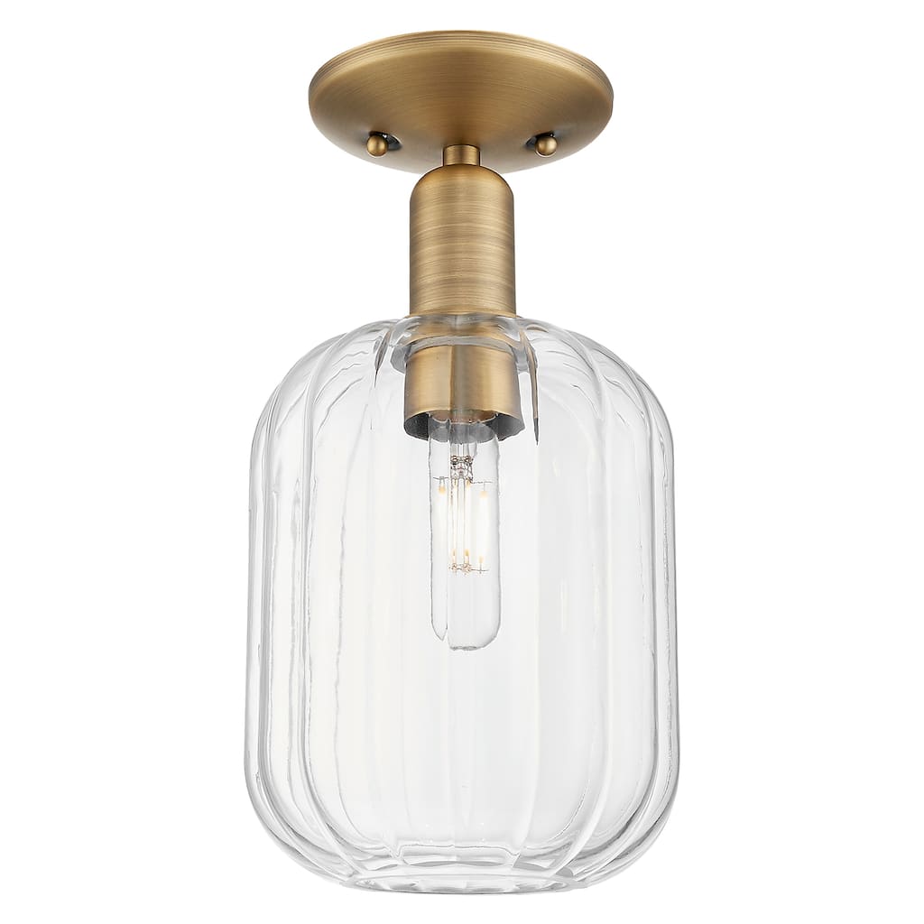 Innovations Lighting Downtown Urban - Preston - 1 Light 7" Jar Shade Semi-Flush Mount Light