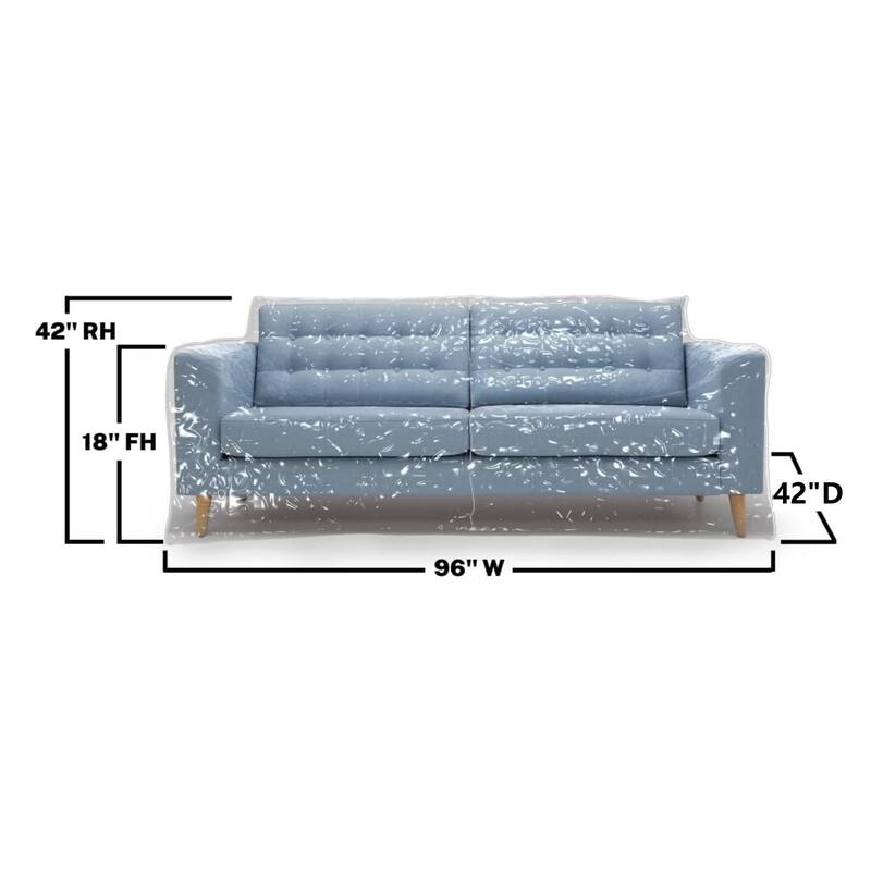 Heavy Duty Pet-Proof Sofa Cover，Clear Viny Scratch Protector for Cats/Dogs, Waterproof & Tear-Resistant for Moving/Storage
