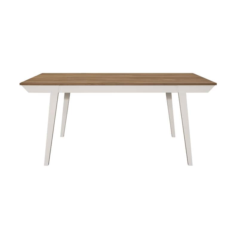 Prospect Natural Acacia and Off White 7-piece Dining Table Set