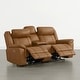 preview thumbnail 32 of 82, Spruce & Spring Genuine Leather Power Reclining Sofa with Optional Console & Flip-Down Table