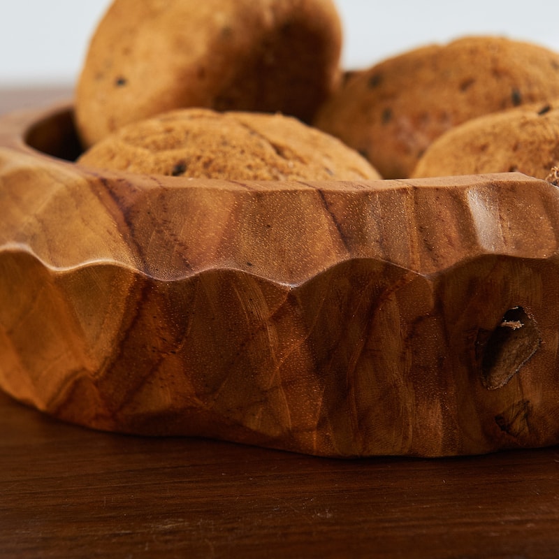 Home Soft Things Royal Round Bowl Big wooden bowl Fruit Storage