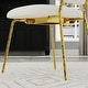 preview thumbnail 33 of 48, White Velvet Dining Chairs with Hammered Finish Metal Legs