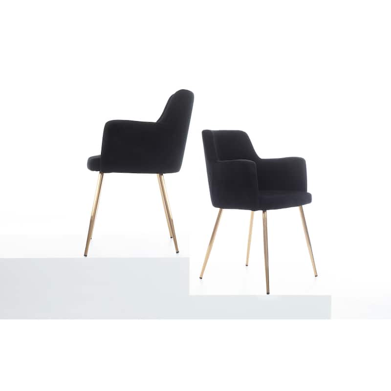 Silver Orchid Duved Dining and Accent Chair (Set of 2) - N/A
