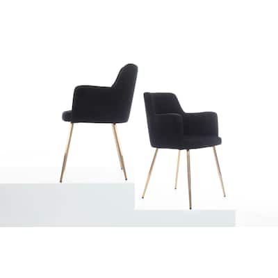 Silver Orchid Duved Dining and Accent Chair (Set of 2) - N/A