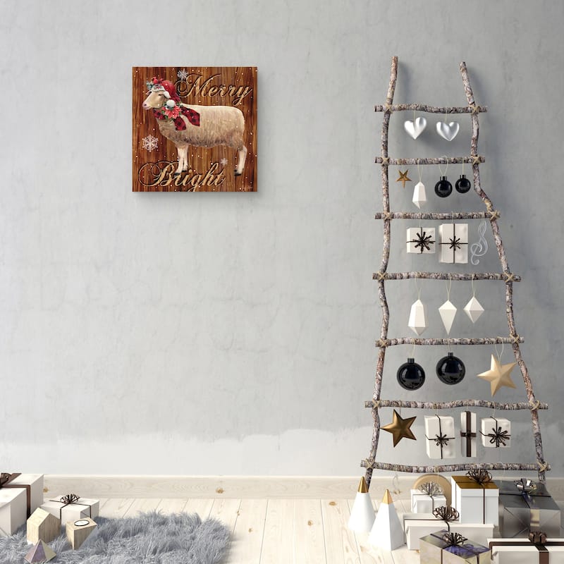 Farm X-mas Sheep by Geoff Allen Cnvs Art